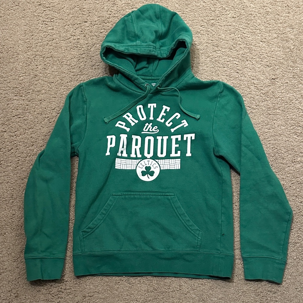 Fanatics Boston Celtics Mens “Protect the Parquet” Green Pullover Hoodie Size S